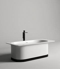 Ванна отдельностоящая NINFEA 180x82 RAL снаружи S-Stone Матовое